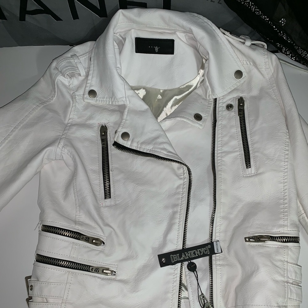 Leather jacket off white - Picture 2 of 8